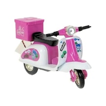 Çek Bırak Metal Vespa Motor 12 Cm - Fy361a-12d - Pembe Lisinya Çok Renkli