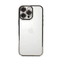 Sh Newface Apple iPhone Uyumlu 16 Pro Max Kılıf Razer Lensli Silikon - Titanyum Gri Najmaddin