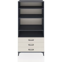Hyperion Dolap Tek Raflı 7 Çekmeceli 88x44x182 Antrasit-aytaşı Antrasit