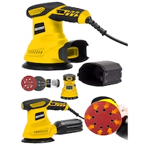 Steiner 700w 6 Kademe Devir Ayarlı 125mm Toz Toplama Sistemli Eksantrik Zımpara Makinesi Sarı