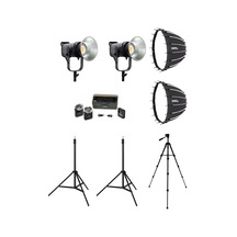 Cobac 200 Stüdyo Işığı 2 + 3 Mt Işık Ayağı 2 + Sl90 Softbox 2 + 307 Tripod + M29 Mikrofon Işık Seti
