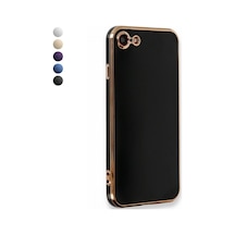 Apple Uyumlu  iPhone 7 / 8 / Se 2020 Kılıf Luxury Seri Kamera Korumalı Silikon Kapak
