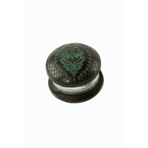 Zenviac456 Çiçek Desenli Kupa Eşarp Mıknatısı 1 Adet Zenviac45678 Yeşil