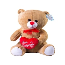 Kalpli Peluş Ayıcık Dev Boy 50 Cm Kahverengi