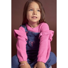 Defacto Kız Bebek Bisiklet Yaka Triko Kazak F2627a525wnpn280 Pembe