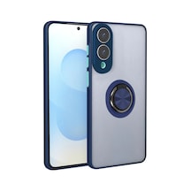 Newface - 843 - Samsung Galaxy Uyumlu S25 Edge Kılıf Montreal Yüzüklü Silikon Kapak - Zero-hls - - Lacivert
