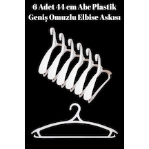Ceket Askısı Lüks Beyaz Plastik Kıyafet Takım Elbise Etek Askısı 6 Adet Diğer