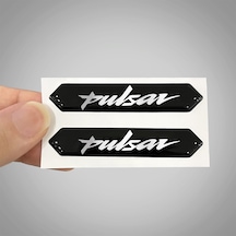 Pulsar Gümüş 3D Arma Sticker Yapıştırma 2 Adet