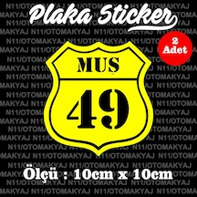 49 Muş İl Şehir Plaka Sticker Futbol Spor Kulüb