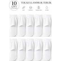 10 Çift Tek Kullanımlık Otel Spa Terlik Seti Tabansız Tela