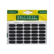 Cateksss Pacific Yapışkanlı Eva Bazlı Kapı Stoperi Siyah - 14 Lü Paket