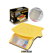 Assur Asr8077 Akülü Dijital Mutfak Terazisi 2 Gr 40 Kg Şarjlı Hassas Ölçüm Tartı Hassas Terazi Sarı