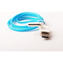 Vcom Cu272Fs Apple iPhone Uyumlu 4 1Mt Ledli Kablo Mavi (502986137)