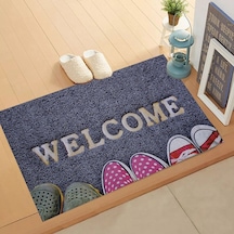 Welcome Yazılı Kauçuk İç Ve Dış Kapı Önü Paspası 45x70