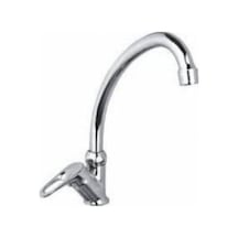 Tek Su Çıkışlı Aç Kapa Mix Lavabo Musluğu Çeşmesi Bataryası Gümüş