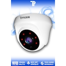 Picam 1 Dome Kamera Dome İç Mekan Full HD Gece Görüşlü Irled Kameralı AHD Güvenlik Kamerası