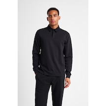 Lescon Erkek Uzun Kol Polo Yaka T-shirt 25s-1262-25n Siyah