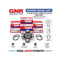 İstavroz Mafsal Şaft H-100 94-06 / Kmy 94-04 - 05 / Santafe 80mm X 27mm Dıştan Segman Un-100
