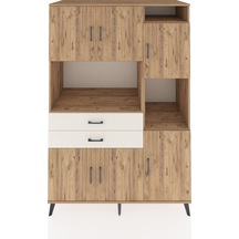 Kronos Dolap 9 Raflı 2 Çekmeceli 6 Kapaklı 132x59x195 Çam-çam... Çam