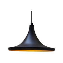 Mtlight Retro Metal Sarkıt Siyah Içi Sarı 36 Cm