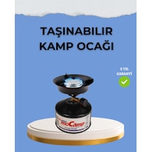Kompakt Ve Hafif Kamp Ocağı Seti Gaz Tüplü Siyah