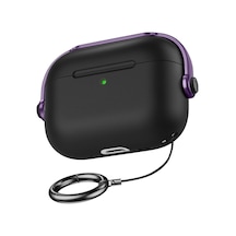 Pro Pro 2 Djpods Sert Malzemeli Kilitli Kapak Askı Aparatlı Pro Pro 2 Uyumlu Kılıf Siyah - Kırmızı