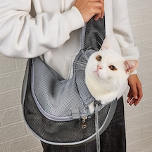 Pet Çanta Genişletilmiş Omuz Askısı Nefes Alabilir Messenger Kedi Çantası, Boyut: Büyük Sarı