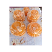 Anchor Hocking 1980 Madeni Usa ,antika Sarı Fincan Takımı 6 Adet ,yemek Tabağı Takımı 6 Adet ,kase Takımı 6 Adet 3 Lü Set 18 Parca Sarı