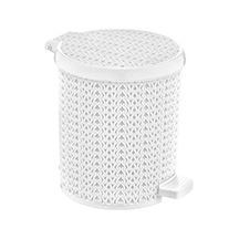 Örgü Desen Pedallı Plastik Çöp Kovası 15 Litre