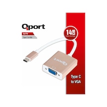 Qport Q-tv 0.15metre Type-c & Vga Dişi Çevirici Adaptör 1080p-211490