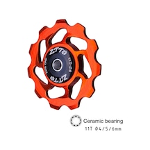 Monyee Ztto Aluminyum 11t Bisiklet Vites Arkası Tezgahı Tekerleği, Seramik Yataklı, Az Sürtünme, Mtb Ve Yollarda Uygun, Kırmızı Çok Renkli