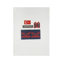 Asayiş 2 Kademe Bayrak Spolet Jandarma Yazı 4 Lü Set