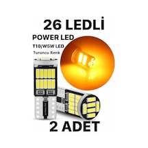 Ford Taunus Plaka Parklar Için 26 Led T10 Turuncu Ampul 2 Adet