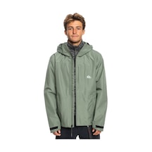 Quiksilver Over Cast Gore Tex Erkek Yeşil Ceket Siyah