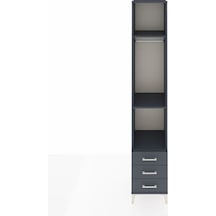 Hyperion Dolap 3 Raflı 3 Çekmeceli Tek Askılı 44x44x243 Antrasit-antrasit Antrasit