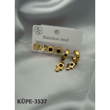 Küpe Çelik Işıltılı Stil Paslanmaz Çelik Model D3668d Çok Renkli