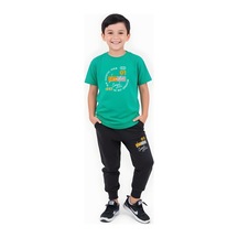 Humble Baskılı Erkek Çocuk Çift Cepli Alt-üst Takım Turuncu