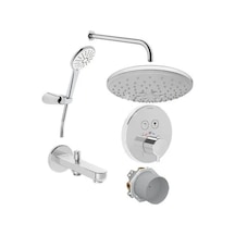 Artema A49293 Aquacontrol Round Ankastre Termostatik Duş Seti Krom