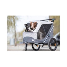 Köpekler İçin Bisiklet Römorku M: 63 95 90\132cm, Gri