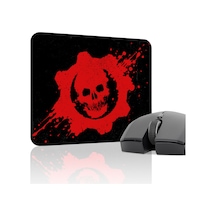 Gears Of War Kaymaz Dikişli Kauçuk Oyuncu Mousepad V2 - 22x18 Gaming Mouse Pad Fare Altlığı