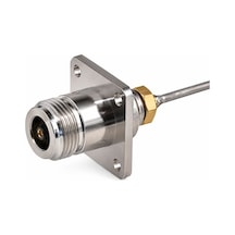 Huber+suhner 25 N-50-3-9/133 Ne 50 Ohm N Dişi Flanşlı Panel Tipi Rf Konnektör