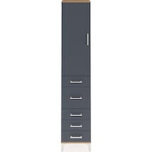 Arges Dolap 3 Raflı 5 Çekmeceli Tek Kapaklı 44x30x221 Çam-ant... Çam