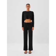 Xint Siyah Esnek Dokulu Regular Fit Sweat Pantolon 470403