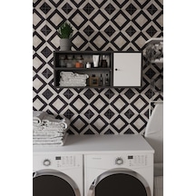 Santa 90 Cm Banyo Dolabı Üst Modülü Antrasit - Beyaz Diğer