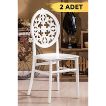 Mobetto 2 Adet Venüs Mat Beyaz Pratik Sandalye/balkon-bahçe-mutfak Çok Renkli