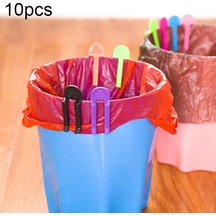 Sones 10 Adet Evrensel Çöp Torbası Sabit Klipsli Çöp Sepeti Çöp Kutusu Çöp Kutusu Kelepçesi Çöp Klipsi Kaymaz Çöp Torbası Klipsi, Rastgele Renk Teslimatı