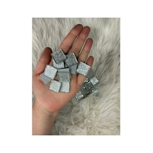 Sanatsal Kristal Mozaik Ks-52 23x23mm Simli Gümüş 250gr