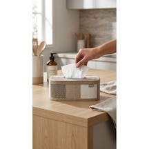 Cooker Home Serisi Hasır Tekçek Kağıt Peçetelik Ckr4521 Kahverengi