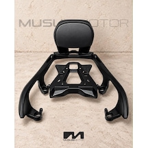 Xmax 2018-2026 Uyumlu 3'lü Set Sissy Bar Siyah