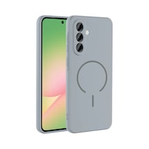 Zore Galaxy A36 Kılıf M-safe Şarj Özellikli Nvth Meta Kapak - Titanyum-gri